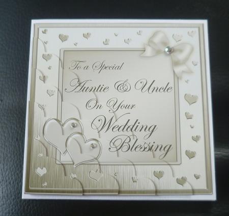 Auntie & Uncle Wedding Blessing Scallop Corner by Charlie Angel