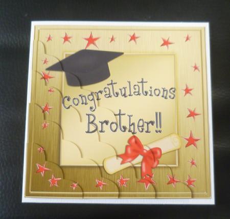 Brother Congratulations Graduation Scallop Corner by Charlie Angel