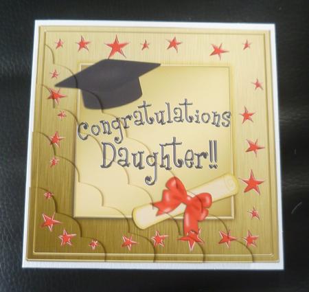 Daughter Congratulations Graduation Scallop Corner by Charlie Angel