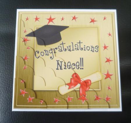 Niece Congratulations Graduation Scallop Corner by Charlie Angel
