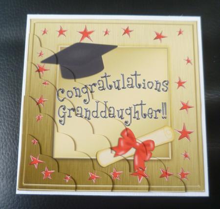 Granddaughter Congratulations Graduation Scallop Corner by Charlie Angel
