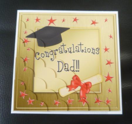 Dad Congratulations Graduation Scallop Corner by Charlie Angel