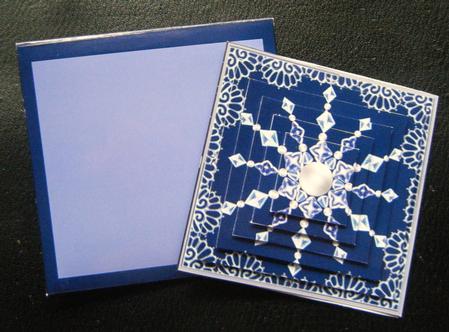Tags with a Difference - Sparkly Blue Snowflake Mini Pyramid by Charlie Angel