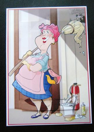 Cleaning Lady A4. by Charlie Angel