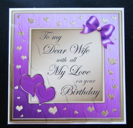 Happy Birthday WIFE Wavey Corner Stacker by Charlie Angel