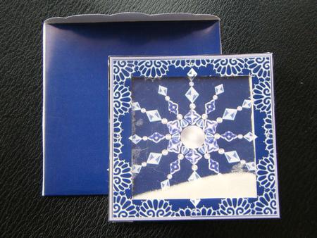 Tags with a Difference - Sparkly Blue Snowflake Mini Shaker by Charlie Angel