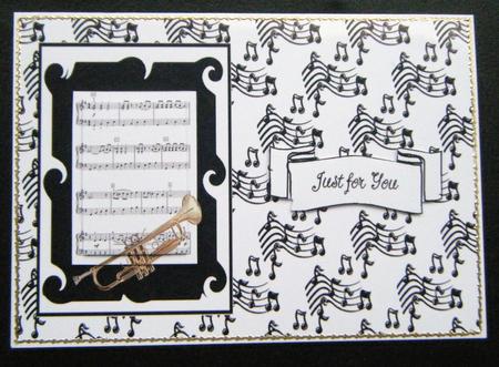 Trumpet Lovers Music Card by Charlie Angel