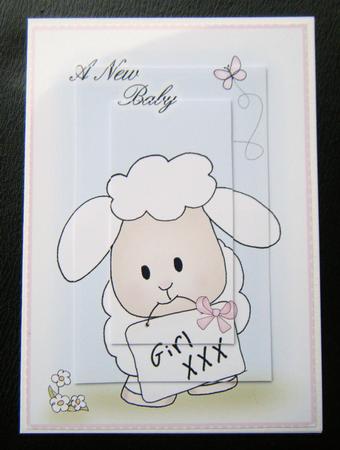 A4 Little Lamb - New Baby Girl by Charlie Angel