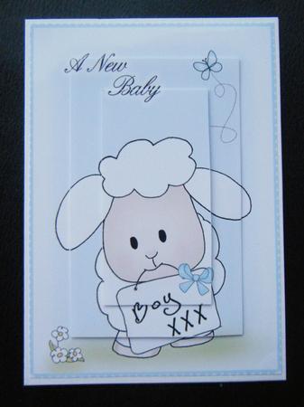 A4 Little Lamb - New Baby Boy by Charlie Angel