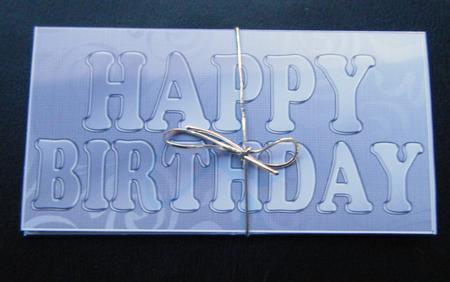Elegant Birthday Flourish Money or Gift Wallet and Card by Charlie Angel