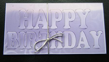 Elegant Birthday Flourish Money or Gift Wallet and Card by Charlie Angel