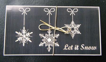 Elegant Let It Snow Money or Gift Wallet and Card by Charlie Angel