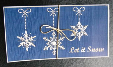 Elegant Let It Snow Money or Gift Wallet and Card by Charlie Angel