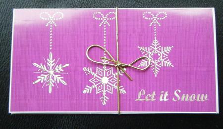 Elegant Let It Snow Money or Gift Wallet and Card by Charlie Angel