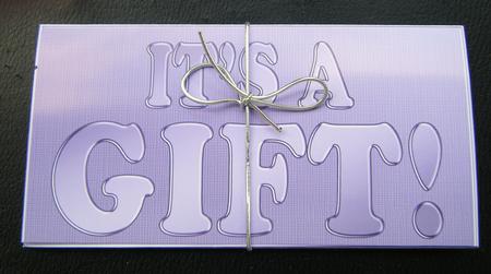 Elegant It's a Gift Money or Gift Wallet and Card by Charlie Angel