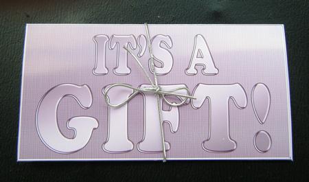 Elegant It's a Gift Money or Gift Wallet and Card by Charlie Angel