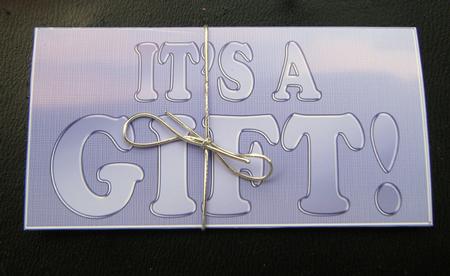 Elegant It's a Gift Money or Gift Wallet and Card by Charlie Angel
