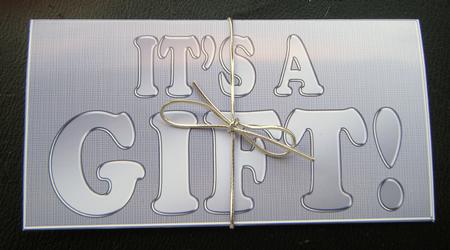 Elegant It's a Gift Money or Gift Wallet and Card by Charlie Angel