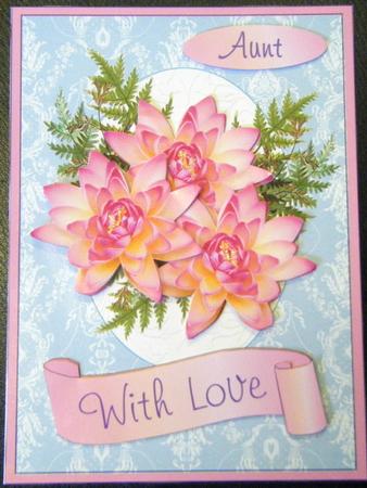 Bouquet of Waterlilies - Card Front by Charlie Angel