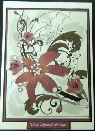Wavy Corner Pretty Pink Flower by Charlie Angel