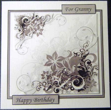 Sepia Corner Flower Card by Charlie Angel
