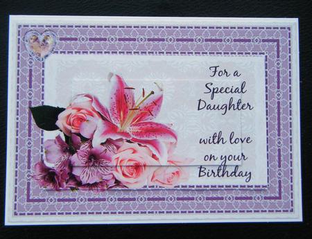 Lily & Rose Special Daughter Birthday Card by Charlie Angel