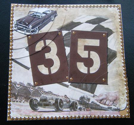 Vintage Racing Age 35 6inch Duo Corner Stacker by Charlie Angel