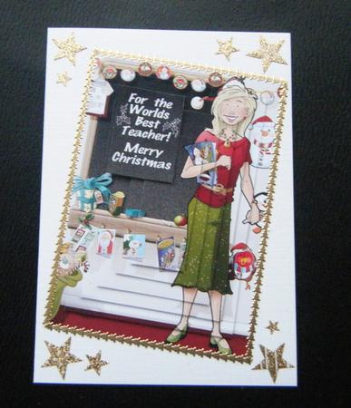 Christmas Thank You Teacher Female Pyramid. by Charlie Angel