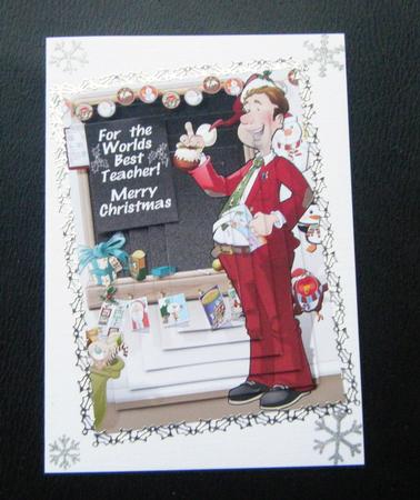 Christmas Thank You Teacher Male Pyramid. by Charlie Angel