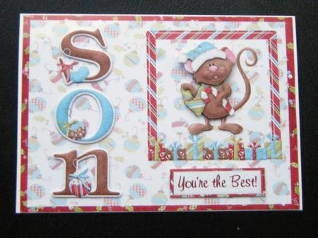 Christmouse Son Word Card & Frame by Charlie Angel
