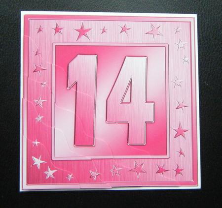 14th Bright Metallic Age Wavy Corner Side Stacker Topper by Charlie Angel