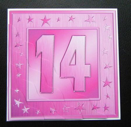 14th Bright Metallic Age Wavy Corner Side Stacker Topper by Charlie Angel