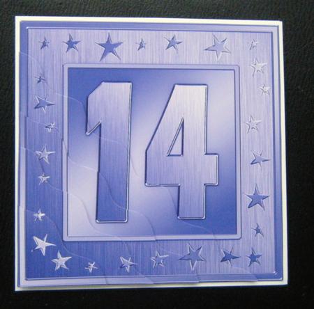 14th Bright Metallic Age Wavy Corner Side Stacker Topper by Charlie Angel