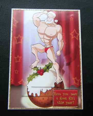 Stripper Santa Dude A4. by Charlie Angel
