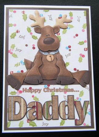 Happy Christmas Daddy A5 Decoupage Design by Charlie Angel