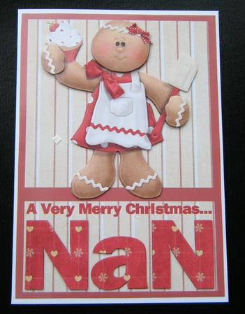 Merry Christmas Nan a 5 Decoupage by Charlie Angel