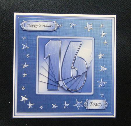 16th Bright Metallic Age Wavy Corner Side Stacker Topper by Charlie Angel