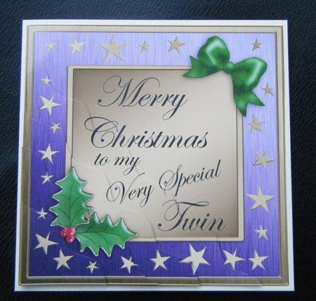 To My Twin Christmas Wavy Corner Side Stacker Topper by Charlie Angel