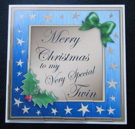 To My Twin Christmas Wavy Corner Side Stacker Topper by Charlie Angel
