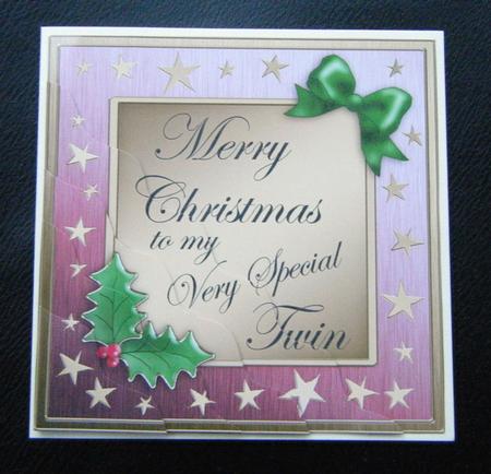 To My Twin Christmas Wavy Corner Side Stacker Topper by Charlie Angel