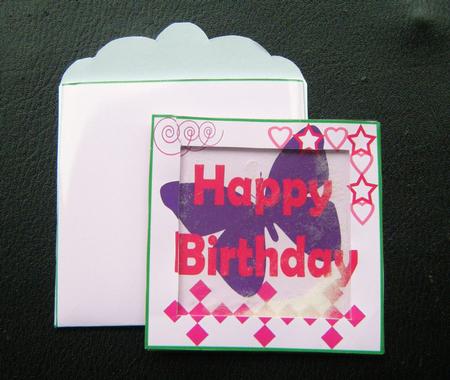 Tags with a Difference -birthday Butterfly Mini Shaker Card by Charlie Angel