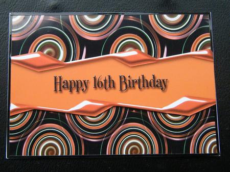 Orange Swirl Teenager Card Front by Charlie Angel