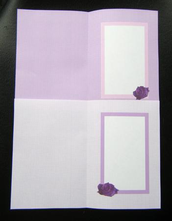 A6 Portrait Insert Double Project Sheet with Roses by Charlie Angel