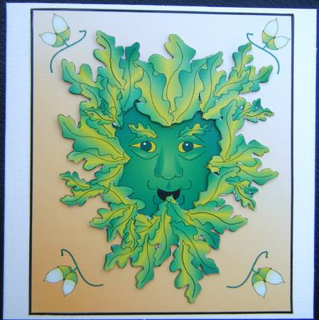 Green Man Decoupage by Charlie Angel