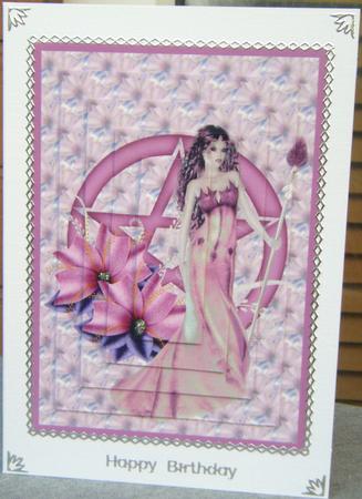 Wican Lady in Pink Pyramid Sheet by Charlie Angel