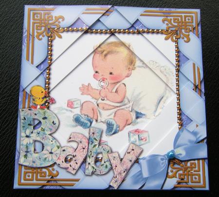 Baby Boy 5inch Triangle Edge Spiral Stacker by Charlie Angel