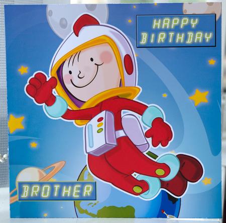 Space Kids 8x8 Card by Helen Williams