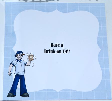 Cheers Dude -  Male Birthday 8x8 Insert by Helen Williams