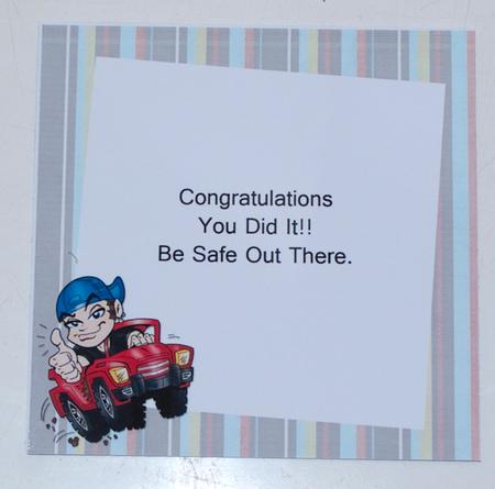 Cool Trucker -  New Driver/birthday 8x8 Insert by Helen Williams