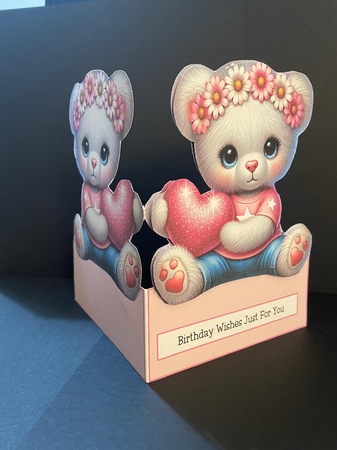 Sent with Love Shaped Card by Hilary McGourty